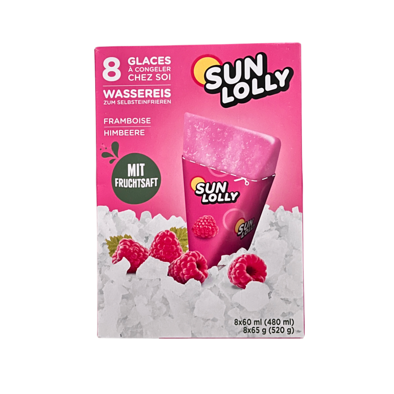 Sun Lolly Wassereis Himbeere