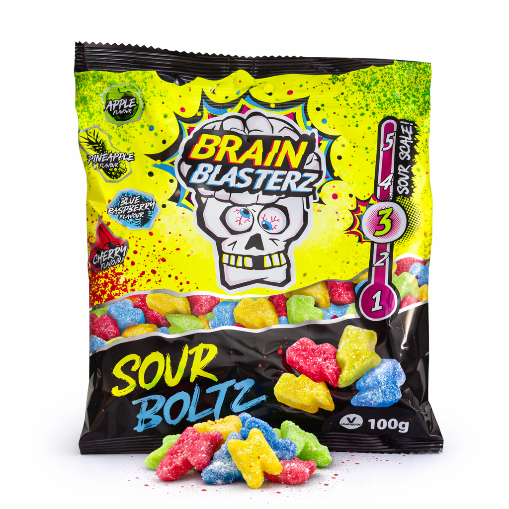 Brain Blasterz Sour Boltz 100g (Veggie)