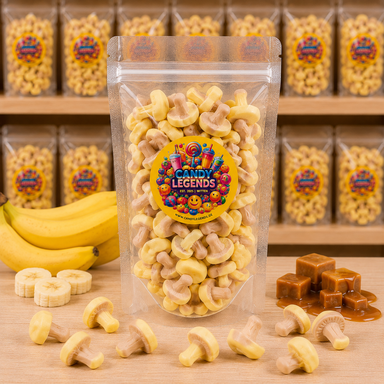 NEU! Süße Pilze Banane 300g Einzelsorte