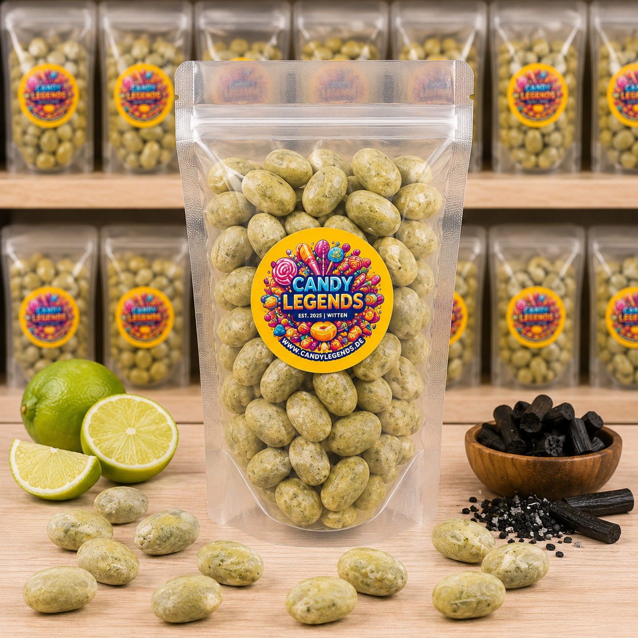 NEU! Salzlakritz Limetten Kugeln 300g Einzelsorte