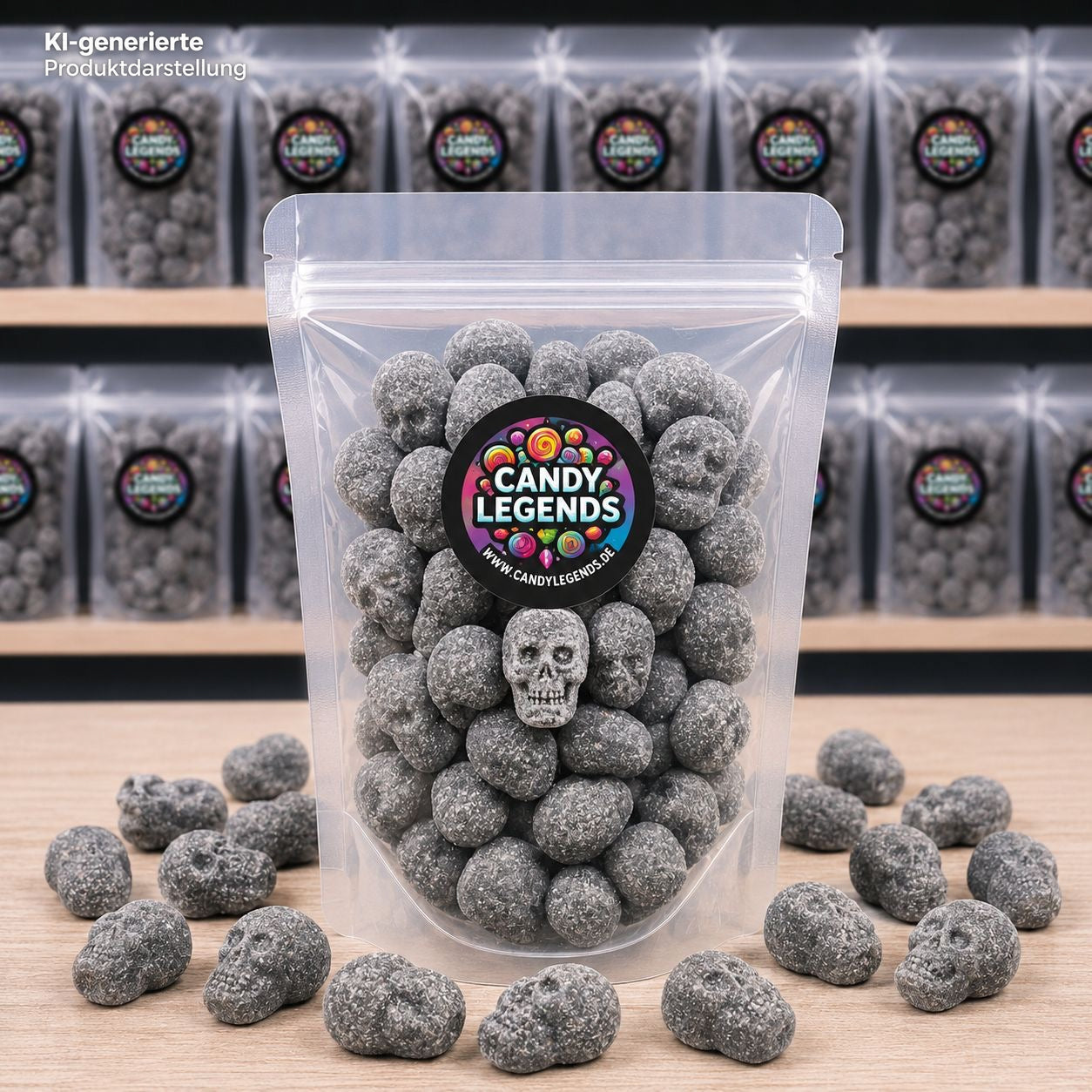 Salmiak Pfeffer Totenkopf Bonbons Einzelsorte (Schweden)