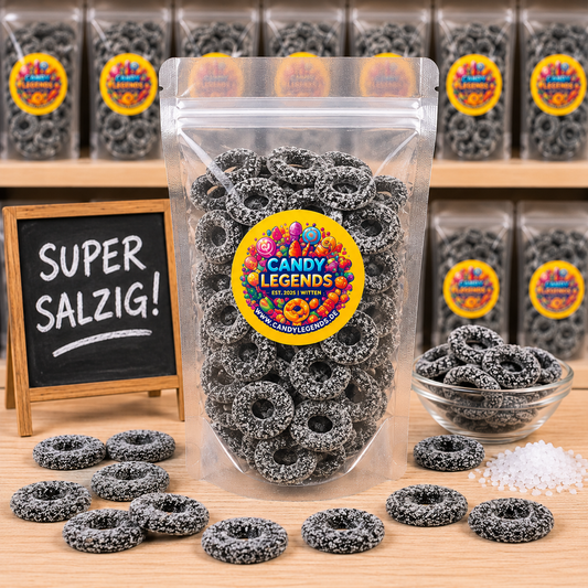 NEU! Super salzige Lakritz Reifen 300g Einzelsorte