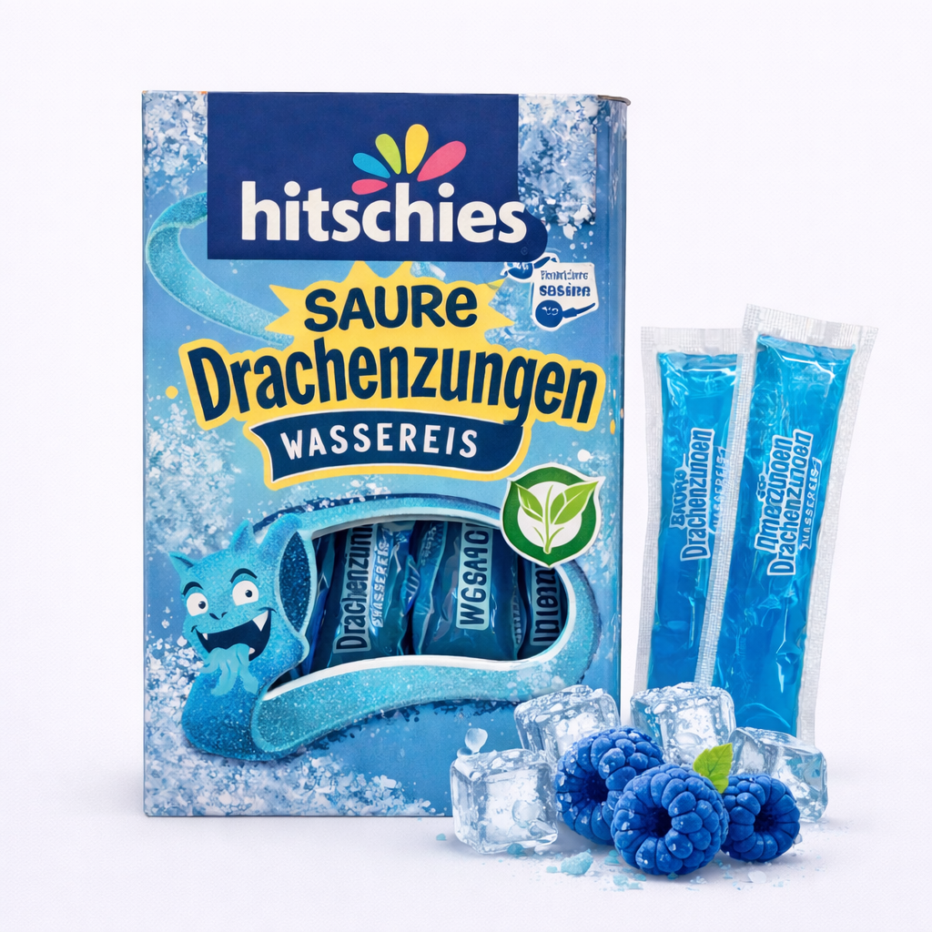 Hitschies Ice Saure Drachenzungen Himbeere (vegan) 400 ml