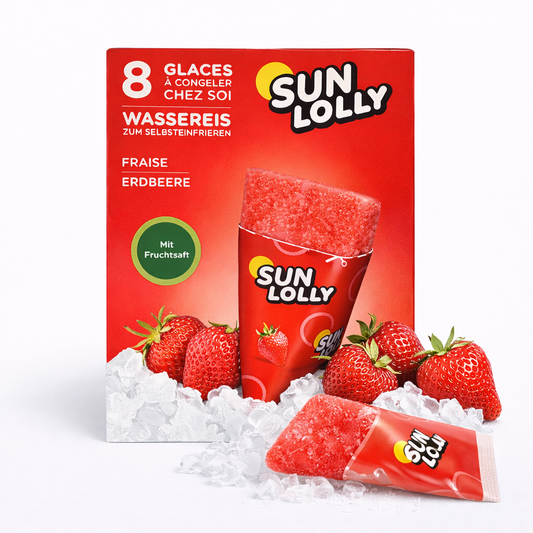 Sun Lolly Wassereis Erdbeere