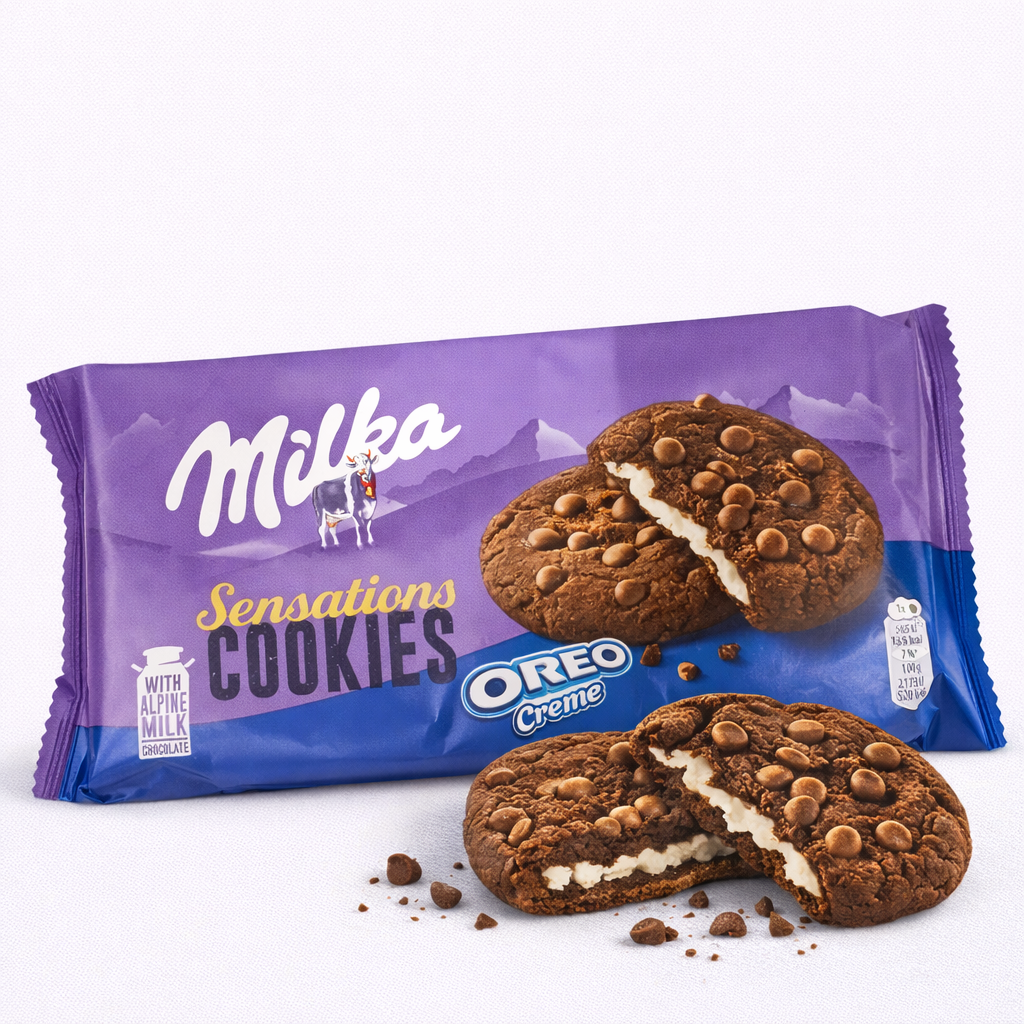 Milka Sensations Cookies - Oreo Creme 156g